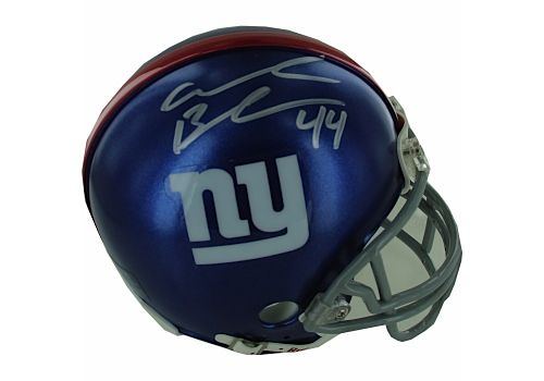 Ahmad Bradshaw Autographed Giants Replica Mini Helmet (Steiner Sports COA)